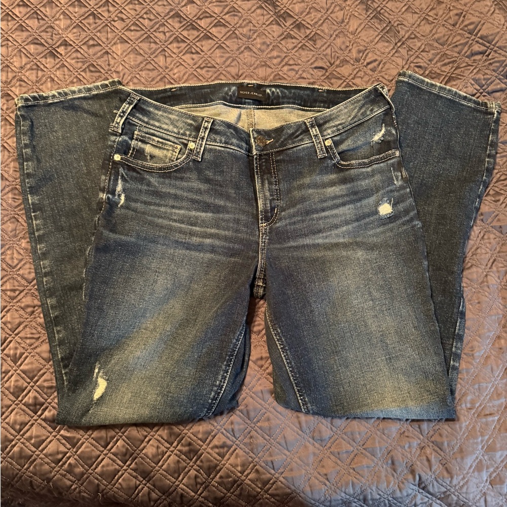Silver Brand Distressed Bootcut Jeans